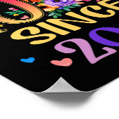 キッズ10th誕生日パーティーかわいいユニコーン女の子10年 ポスター (角)