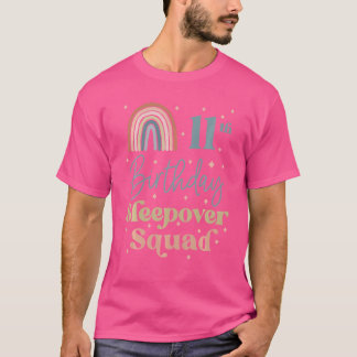 キッズ11誕生日ボホレインボースリーポバースクワッドパ Tシャツ