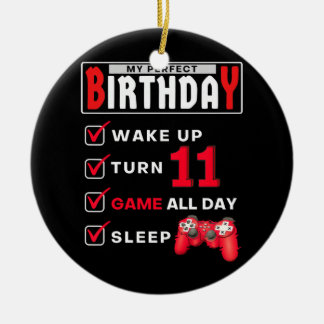 キッズ11th完璧な誕生日ゲーム11歳 セラミックオーナメント