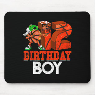 キッズ12歳バスケットボールダービング12誕生日 マウスパッド