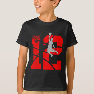 キッズ12歳12番目のバスケットボール誕生日パーティーThe Tシャツ