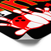 キッズ12誕生日グラフィック – このボーリングキング ポスター (角)