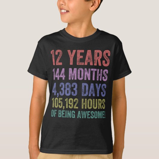 キッズ12誕生日12年のギフト素晴らしあり Tシャツ (正面)
