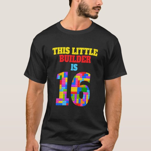 キッズ16誕生日16歳ビルダー男の子B Tシャツ (正面)