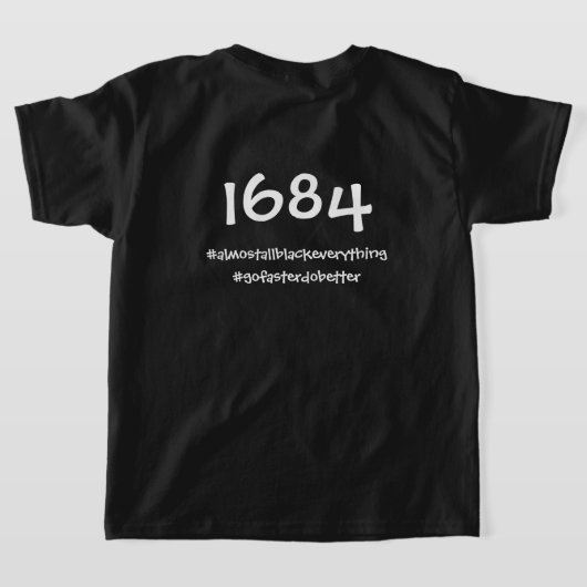 キッズ1684ティー Tシャツ (レイダウン裏面)