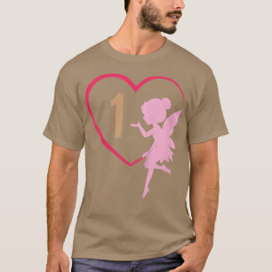 キッズ1st最初の誕生日パーティーおとぎ話ガールプリン tシャツ