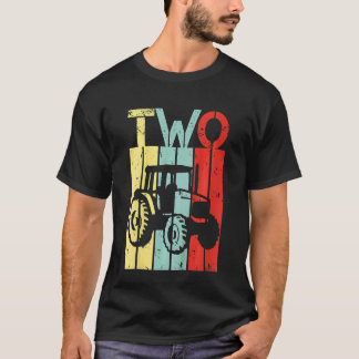 キッズ2年古いトラクター第2誕生日2nd誕生日 tシャツ