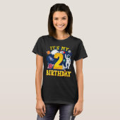 キッズ2歳の宇宙飛行士宇宙2nd誕生田 tシャツ (正面フル)