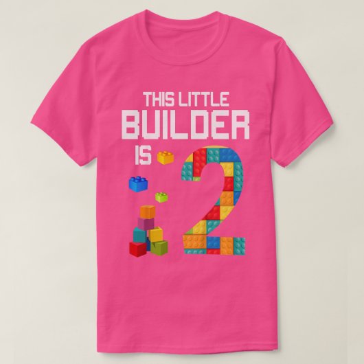 キッズ2歳建物ブロックおもしろい第2位 Tシャツ (デザイン正面)