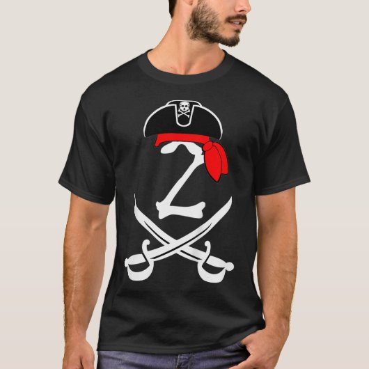 キッズ2歳2nd海賊誕生日パーティーテーマギ tシャツ (正面)