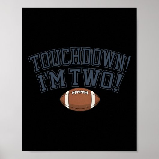 キッズ2ndバースデーサッカープレーヤーTouchdown Im Two ポスター (正面)