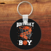 キッズ2ndバースデーバスケットボールボーイ2歳Bask キーホルダー (正面)