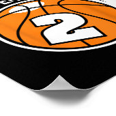 キッズ2ndバースデーボーイズバスケットボールスポーツ2年Ol ポスター (角)