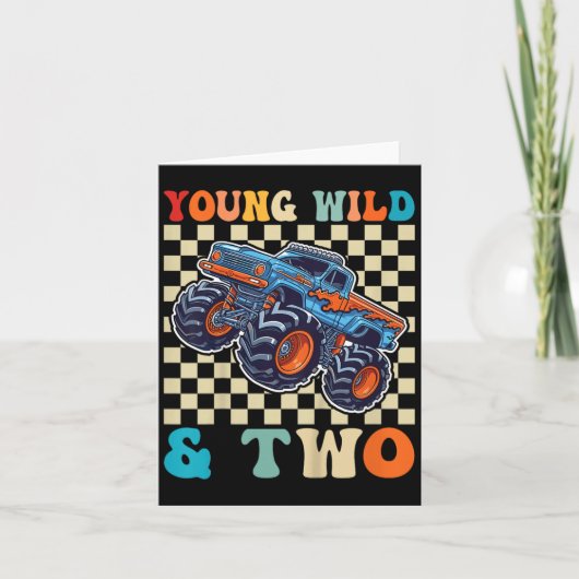 キッズ2ndバースデーモンスタートラックYoung Wildと2 カード (正面)