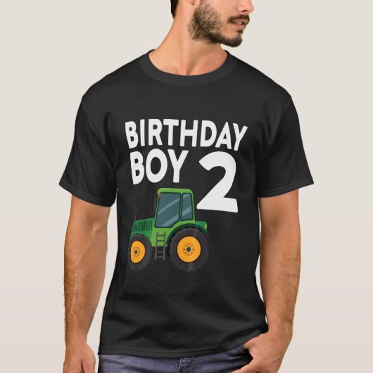 キッズ2nd誕生日ファームトラクター2 2歳パーツ tシャツ (正面)