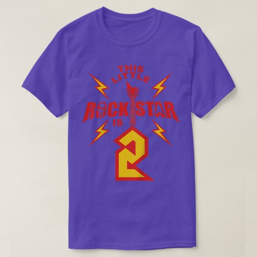 キッズ2nd誕生日ボーイズロックスターロック音楽2年 tシャツ (デザイン正面)