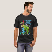 キッズ3レックス3歳、3歳の誕生日、3歳 Tシャツ (正面フル)