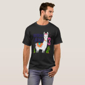 キッズ3年誕生日ラマパーティーファミリー3歳 Tシャツ (正面フル)
