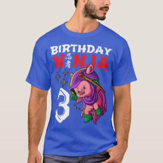 キッズ3歳かわいいかわいい豚日本の3rdバード tシャツ