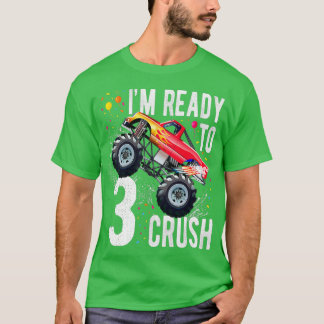 キッズ3歳の誕生日の男の子シャツ3歳のモンスターTru Tシャツ