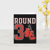 キッズ3歳の誕生日ボクシング男の子3歳ボクサーBday カード (黄色い花)