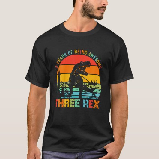 キッズ3歳オールドボーイ3レックス3歳3歳 Tシャツ (正面)