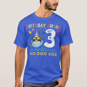 キッズ3歳誕生日男の子シャーク男の子とG Tシャツ