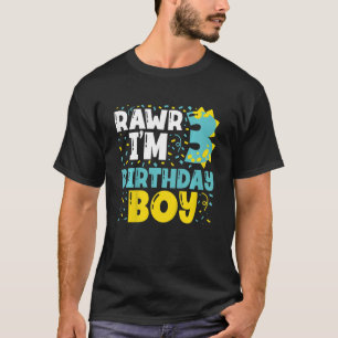キッズ3歳3歳の誕生日の男の子の恐竜幼児 Tシャツ