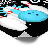 キッズ3rd誕生日パーティーボーリング少年3歳の弓 ポスター (角)