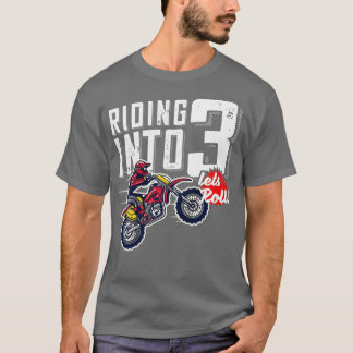 キッズ3rd誕生日モータークロスダートバイク誕生日R Tシャツ