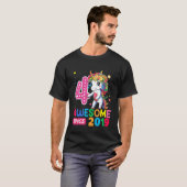 キッズ4歳の女の子10代の浮動ユニコーン4th tシャツ (正面フル)