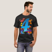キッズ4歳ザシー下誕生日海4th tシャツ (正面フル)