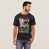 キッズ4歳4歳バースデーガールプリンセスユニコ Tシャツ (正面フル)