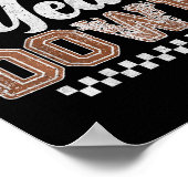 キッズ4th年ダウンサッカー誕生日パーティー4th Bir ポスター (角)