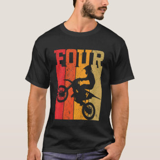 キッズ4th誕生日ボーイズ4 4ダートバイクモトクロス tシャツ