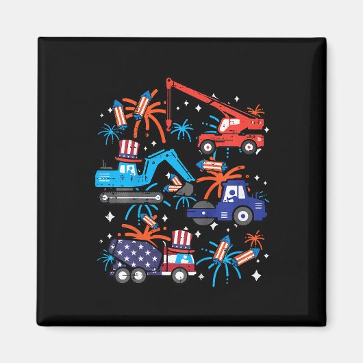 キッズ4th 7月建築トラック車パトリオ マグネット (正面)