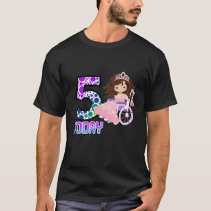 キッズ5トゥデイ誕生日5thカワイトプリンセス障害G Tシャツ