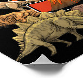 キッズ5年の古い恐竜の誕生日5thパーティーパレオ ポスター (角)