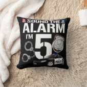 キッズ5年の警察誕生日士警官パトカー5t クッション (ブランケット)