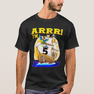 キッズ5歳の海賊誕生日パイレーツ船ARR 5 Tシャツ