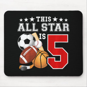 キッズ5歳スポーツスター誕生日パーティーすべてSpo マウスパッド