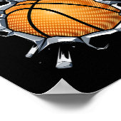 キッズ5歳バスケットボールバースデーパーティーテーマ5t ポスター (角)