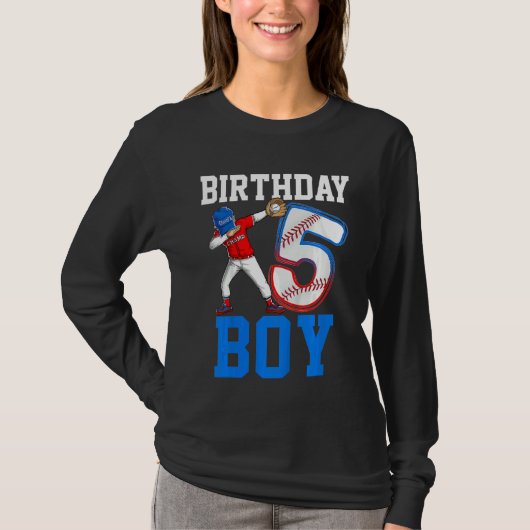 キッズ5歳ベースボールテーマ第5誕生日部 Tシャツ (正面)