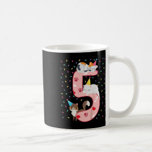 キッズ5誕生日ガールかわいい猫の衣装5歳 コーヒーマグカップ