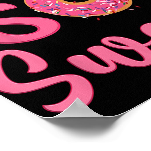 キッズ5thドーナツ誕生日パーティー5歳スウィート ポスター (角)