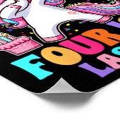 キッズ5th誕生日ガールユニコーン5理由I ポスター (角)