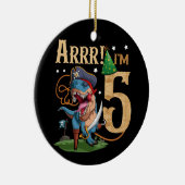 キッズ5th誕生日シャツボーイ5歳パイレーツT Re セラミックオーナメント (右)