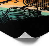 キッズ5th誕生日ボーイバドミントン選手バドミントン5 ポスター (角)