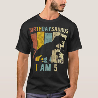 キッズ5th誕生日恐竜Tレックス5歳の誕生日 Tシャツ