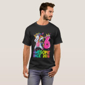 キッズ6歳の女の子10代ダビングUnicorn 6th B Tシャツ (正面フル)